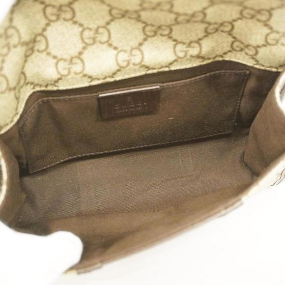 Gucci Waist Bag GG Supreme Sherry Line 152597 Leather Brown Men's Women's - Picture 4 of 10